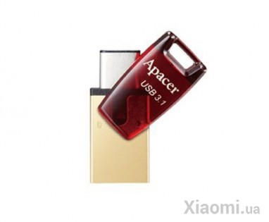 USB флеш накопитель Xiaomi Apacer 64GB AH180 Red Type-C Dual USB 3.1 (AP64GAH180R-1)